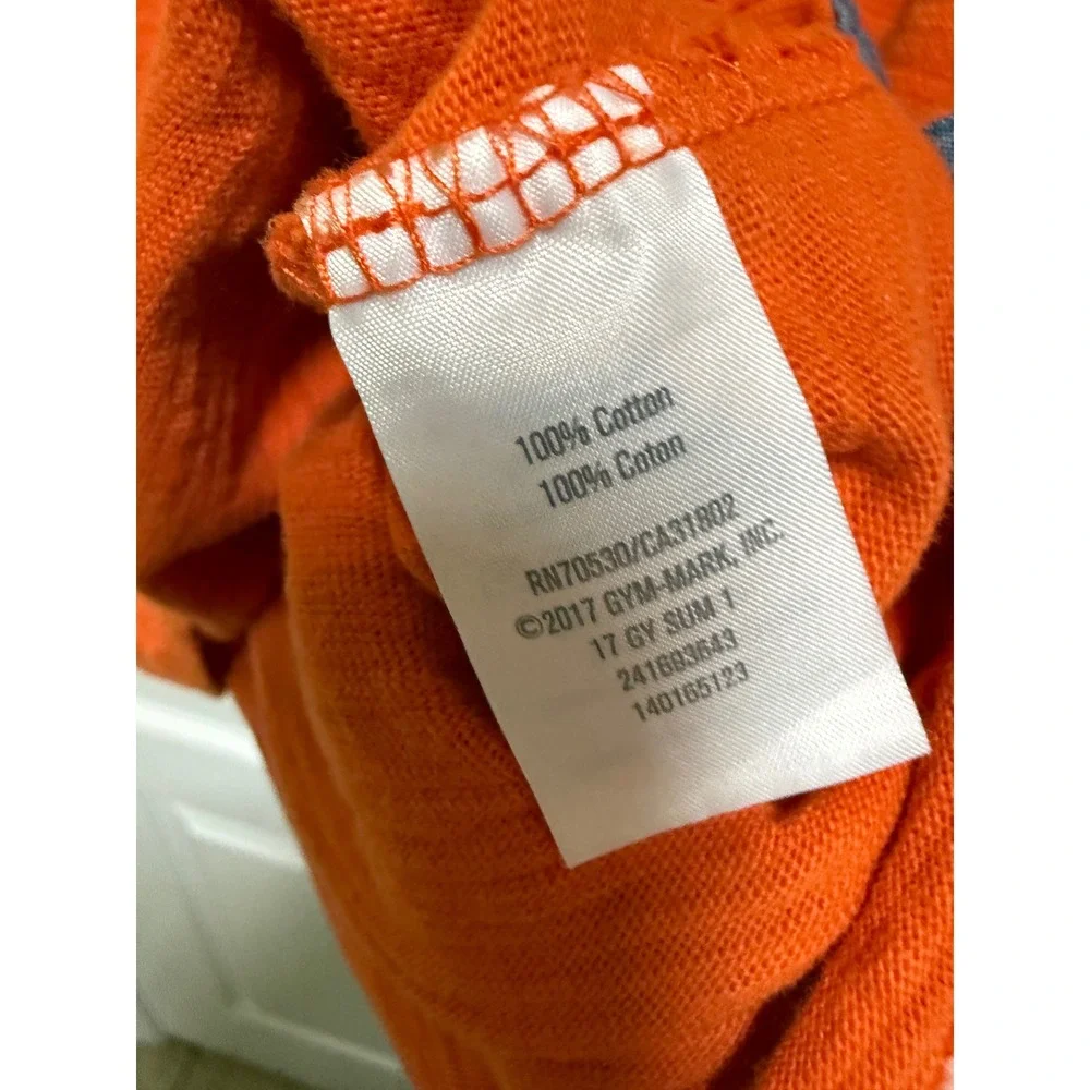Gymboree Boys Orange Slub Cotton Polo Shirt Utility Pocket Short Sleeve Size 7